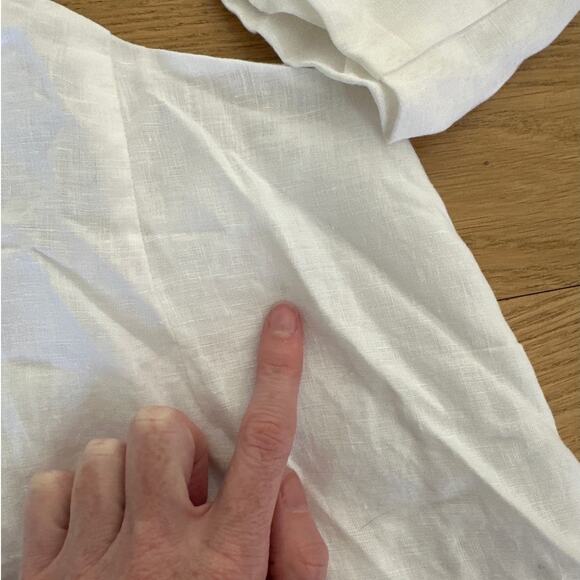 Rumer - Harper Cut Out Linen Blazer Dress in White - Picture 3 of 7